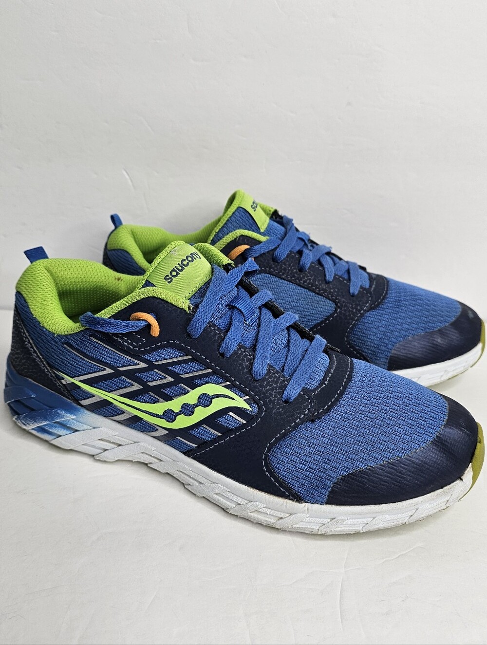 Saucony Kids Blue & Lime Athletic Sneakers